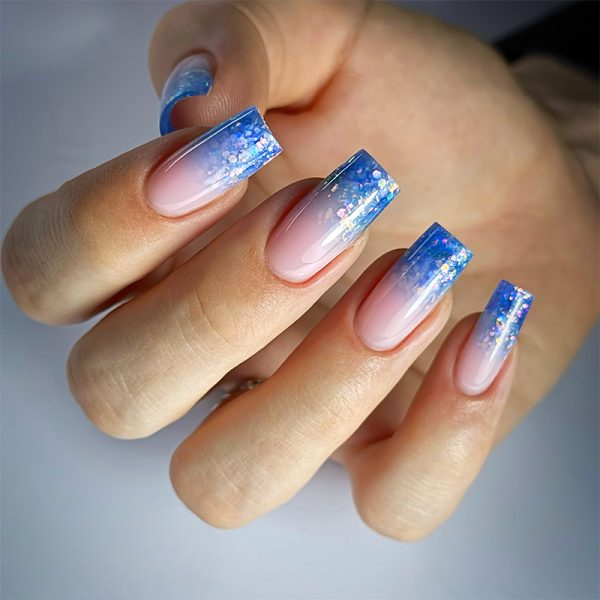 Nailixa® Midnight Galaxy – Deep Blue Glitter Builder Gel UV/LED