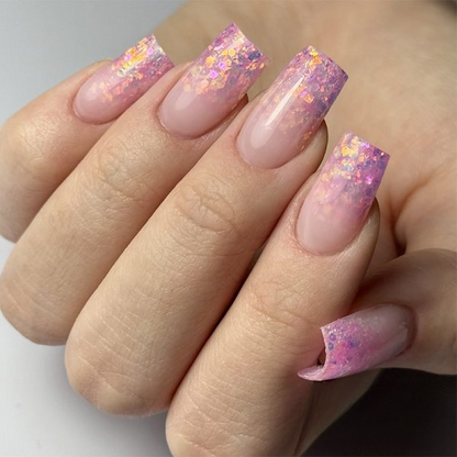 Nailixa® Cotton Candy Sparkle – Pink & Blue Glitter Builder Gel UV/LED