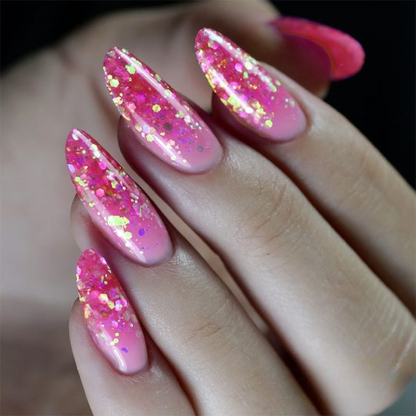 Nailixa® Magenta Galaxy – Pink Purple Glitter Builder Gel UV/LED