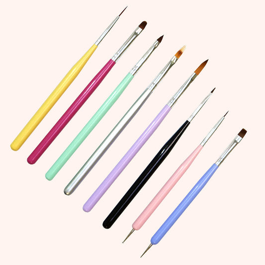Nailixa® 8-Piece Nail Brush & Dotting Tool Set