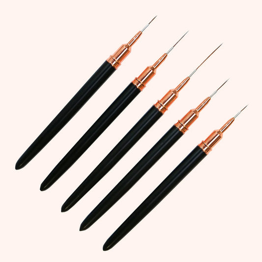 Nailixa® Premium Nail Art Liner Brush Set – 5 pcs