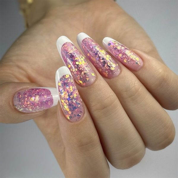 Nailixa® Confetti Crush – Pink, Blue & Yellow Glitter Builder Gel UV/LED