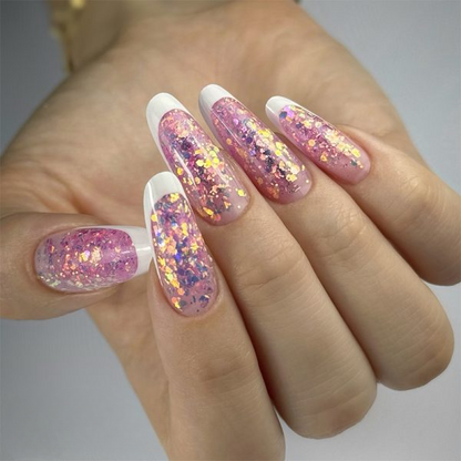 Nailixa® Confetti Crush – Pink, Blue & Yellow Glitter Builder Gel UV/LED