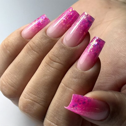 Nailixa® Magenta Galaxy – Pink Purple Glitter Builder Gel UV/LED