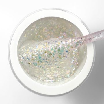 Nailixa® Frosted Sparkle – White Glitter Builder Gel UV/LED