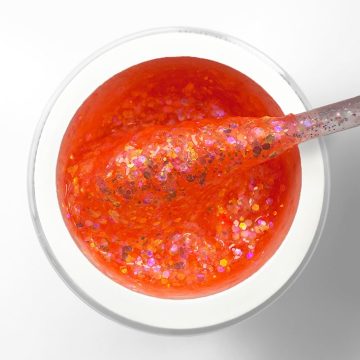 Nailixa® Sunset Fizz – Orange Pink Glitter Builder Gel UV/LED